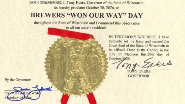 Gov. Evers declares Friday as Brewers 'Won Our Way' Day — WISN 12 Milwaukee